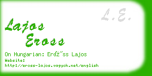 lajos eross business card